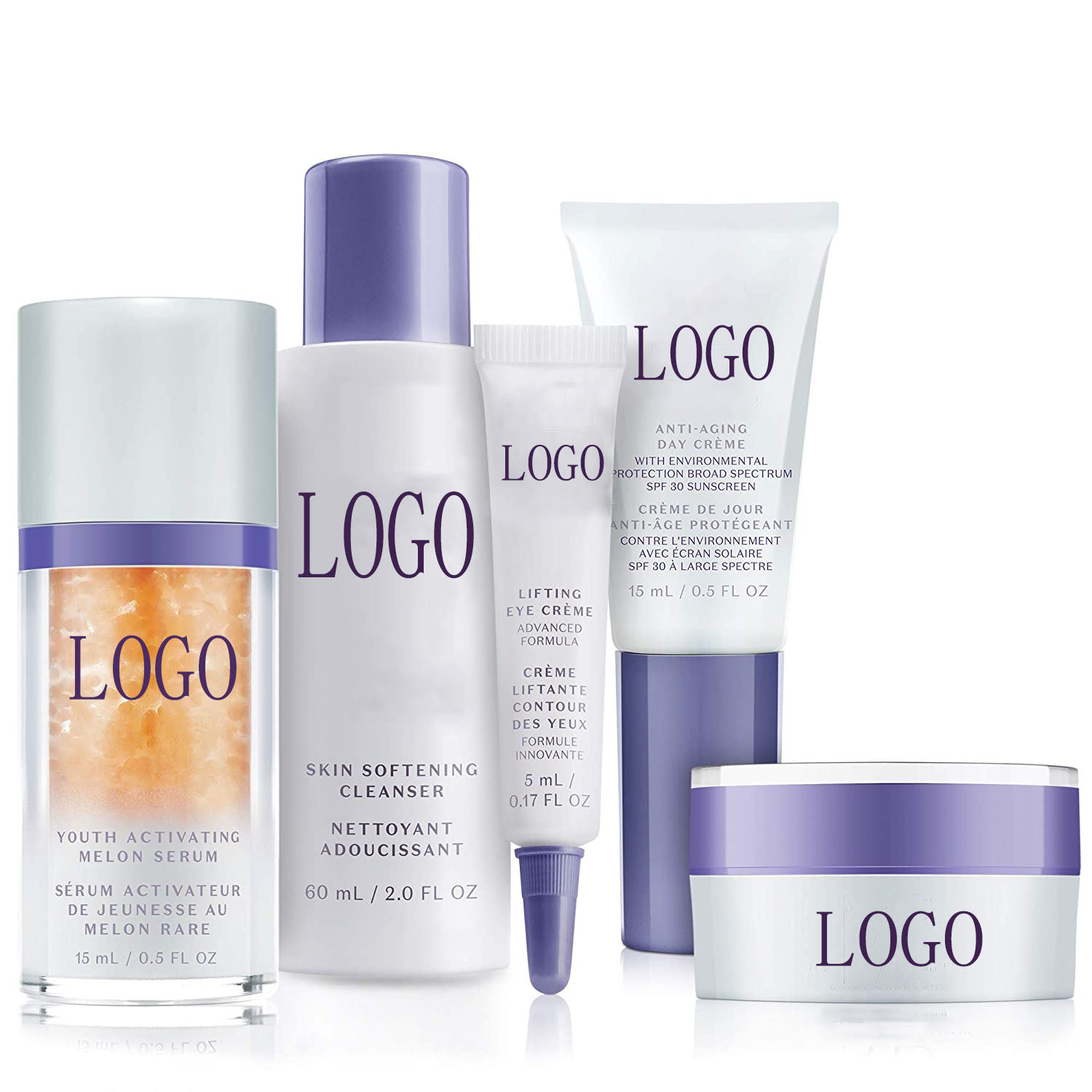 Skincare set beauty whitening facial care royal aristocratic skincare kit, private label Korean-style cosmetics