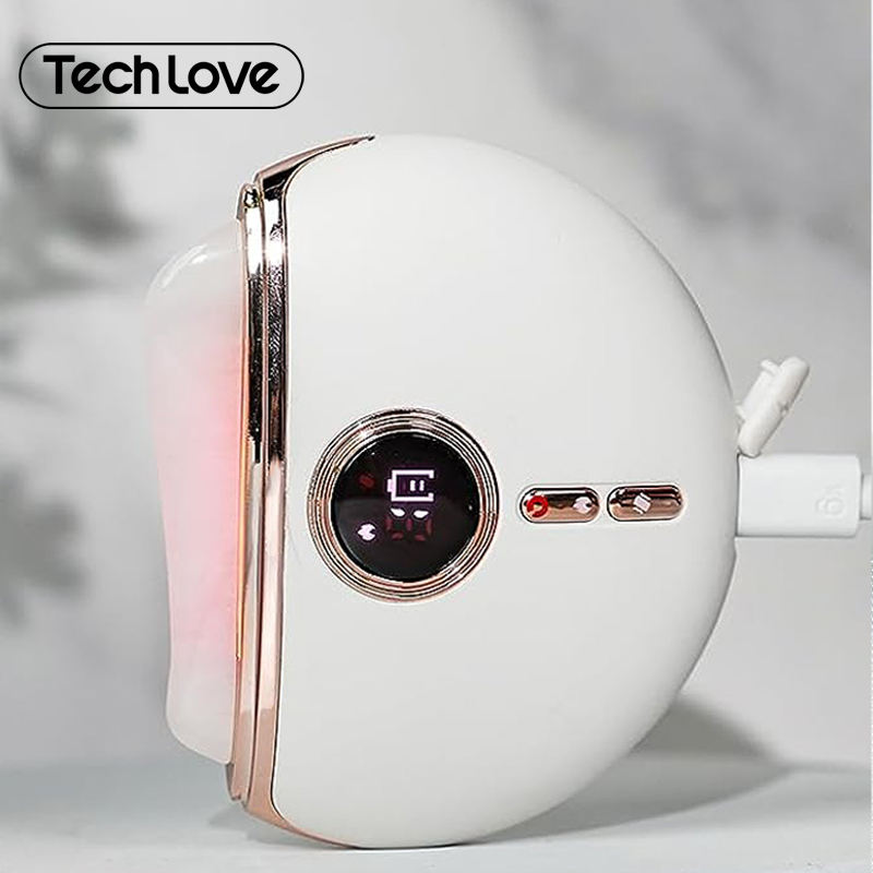 Tech Love other personal care tools, home gua sha 5-in-1 facial massager, battery-powered jade roller massager