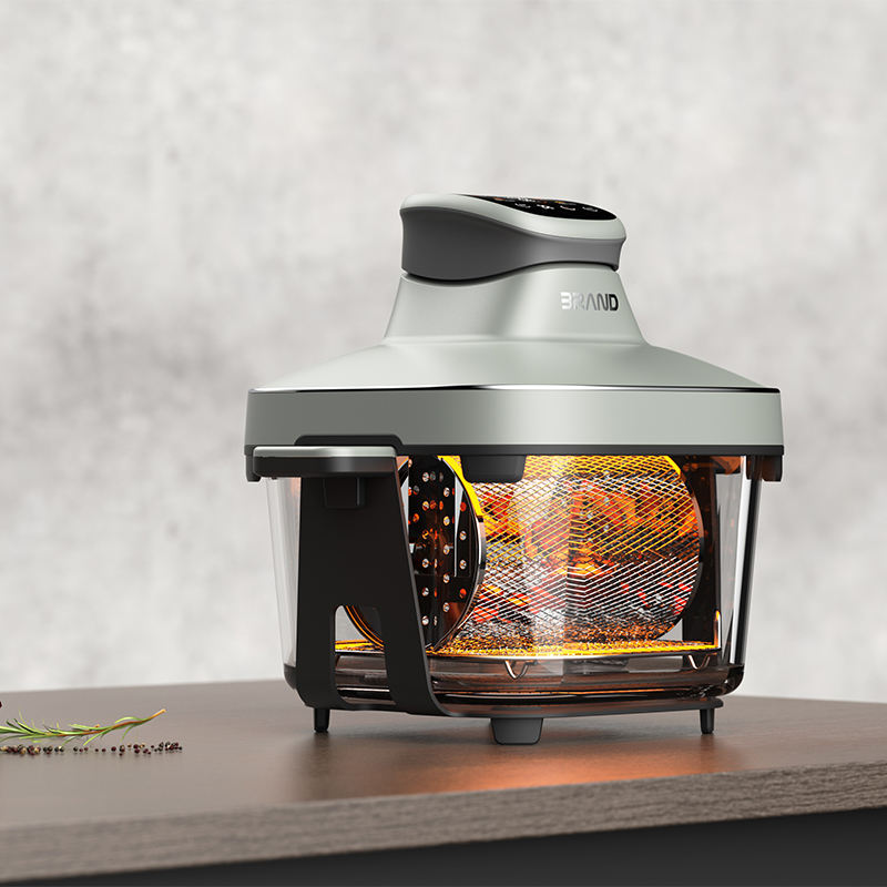 Digital Smart Non-Toxic Air Fryer with Thermostat Glass Bowl Portable Turbo Fryer