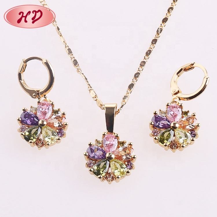 Guangzhou Fashion Wholesale Necklace and Earring Set Jewelry Set